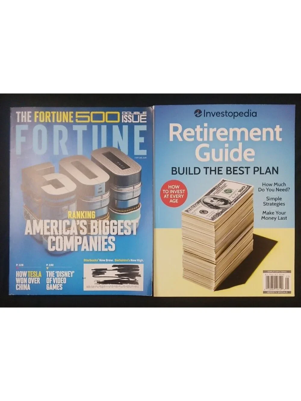 Lot Of 2 Fortune Investopedia Magazines Retirement Guide 500 Ranking Companies